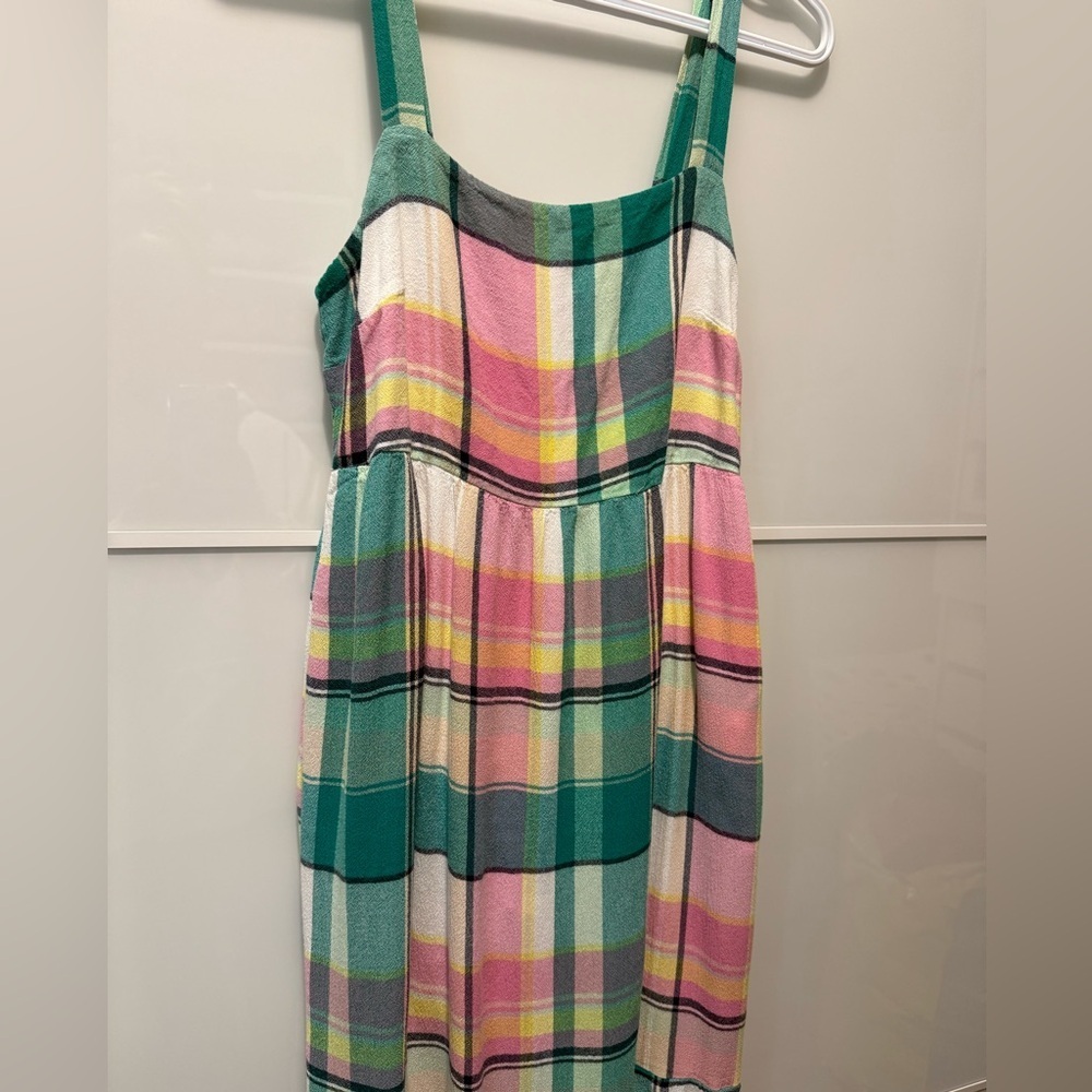 LOFT Colorful Plaid Maxi Dress - Picture 4 of 7